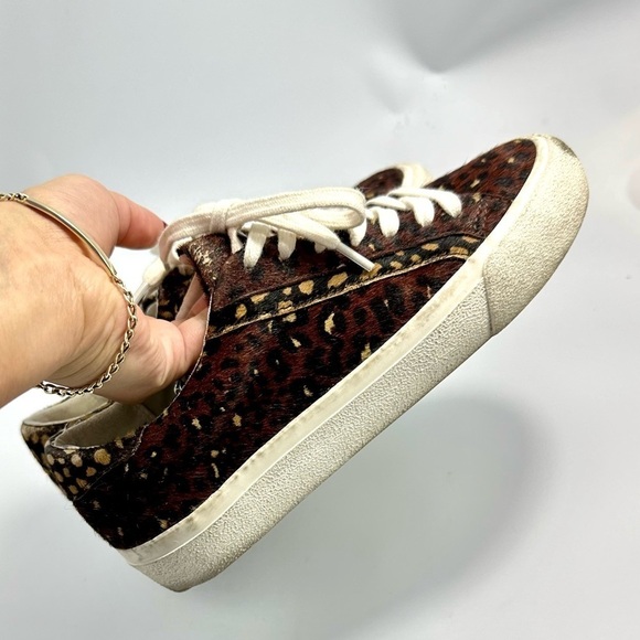 Madewell leopard print calf hair low top sneaker size 6.5 - Picture 7 of 14